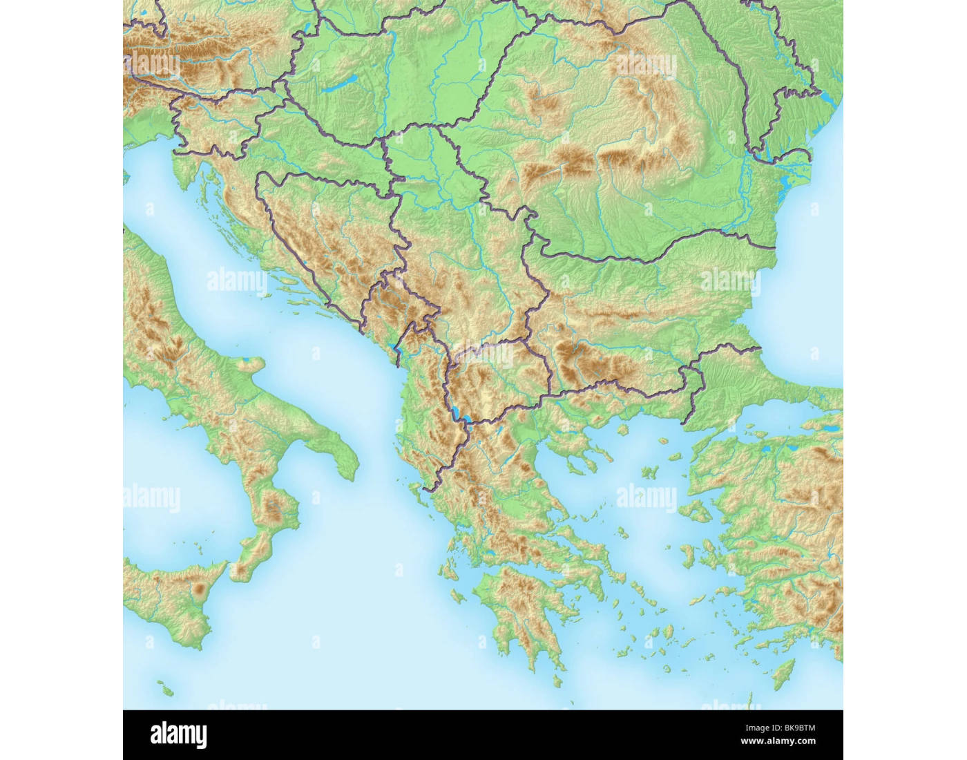 Balkán fyzická geografia — Printable Worksheet