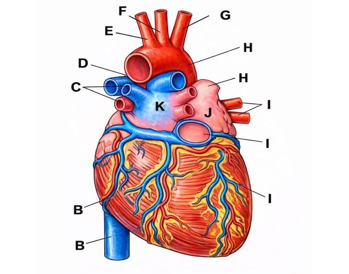 A&P 2 Lab- Posterior Heart Labeling Quiz